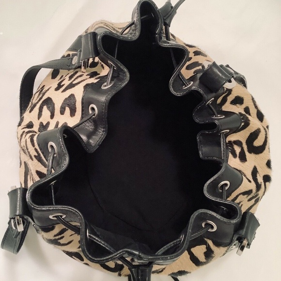 Cristina Made in Italy Leather Calf Leopard Bag - Picture 7 of 8
